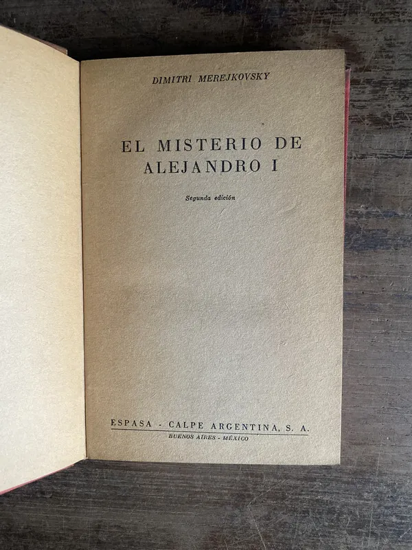 El misterio de Alejandro I - Merejkovsky Dimitri (4c0)