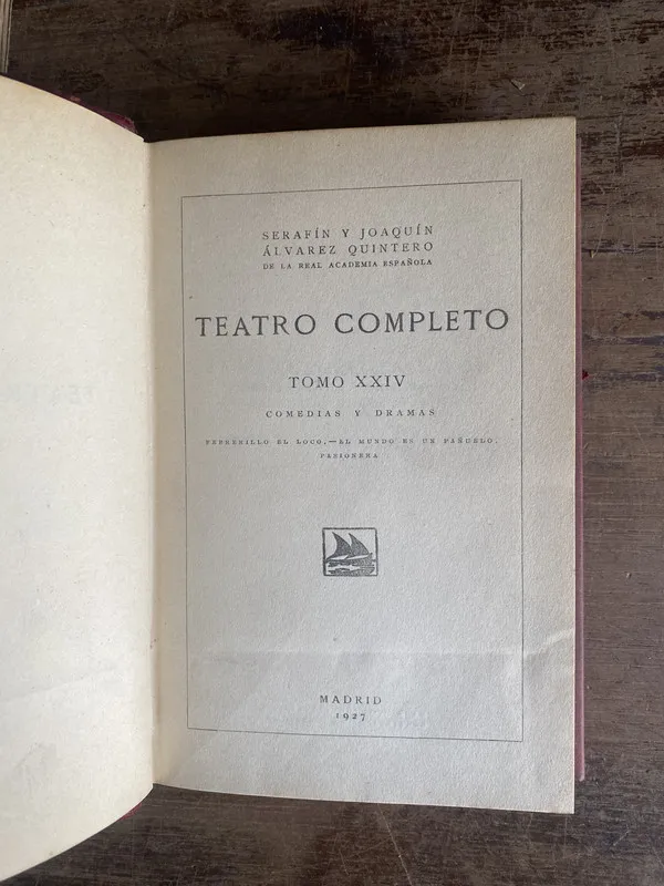 Teatro Completo - alvarez Quintero Serafin y Joaquin (4g0)
