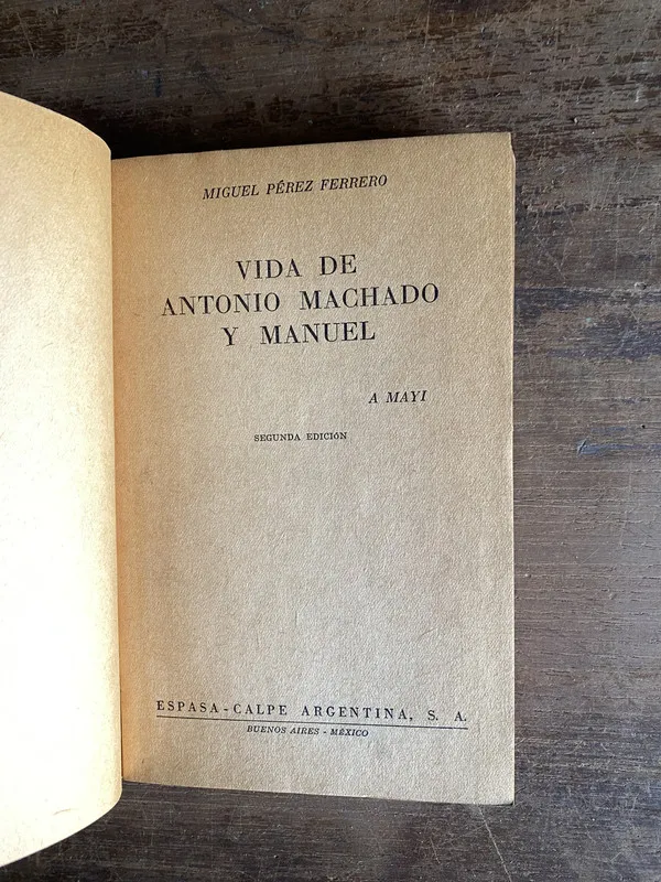 Vida de Antonio Machado y Manuel - Perez Ferrero (4i0)