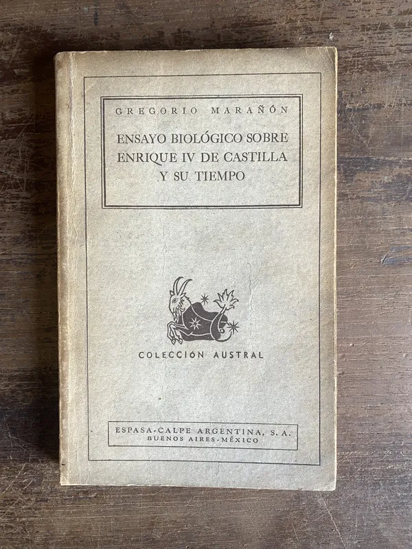 Ensayo biologico sobre Enrique IV de - Marañon (4j0)
