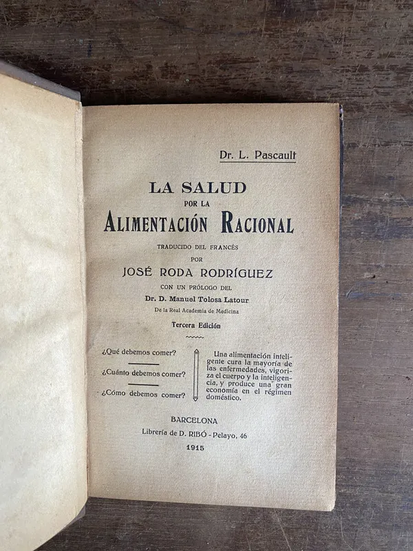 La salud por la alimentacion racional - Pascault L. (5n5)