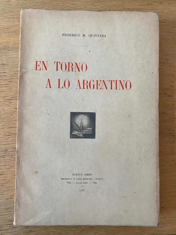 Tapa de En Torno A Lo Argentino - Quintana, Federico (c2)