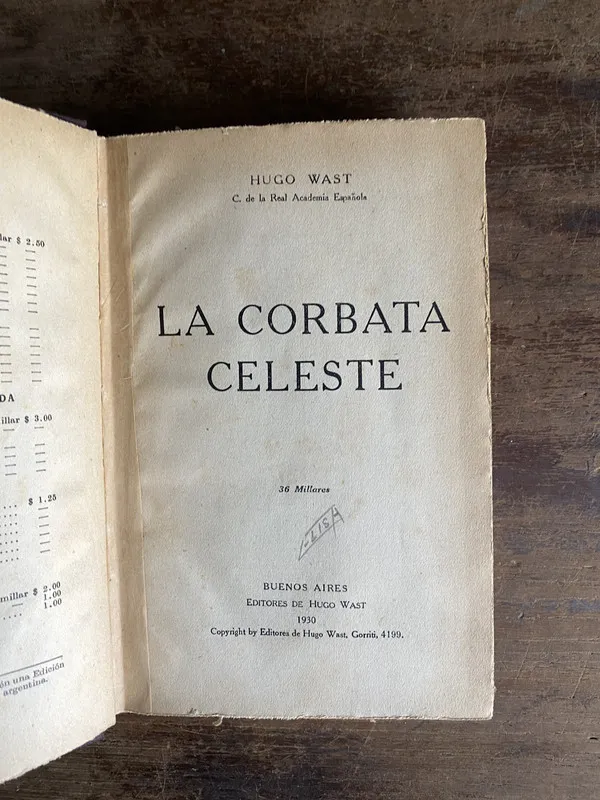 La corbata celeste - Wast Hugo (5m2)