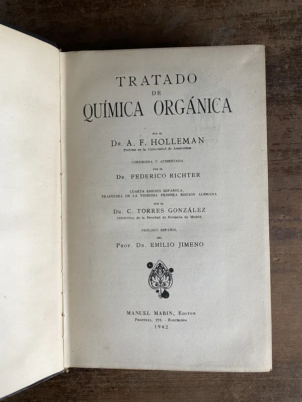 Tratado de Quimica Organica - Holleman A. F. (5m2)