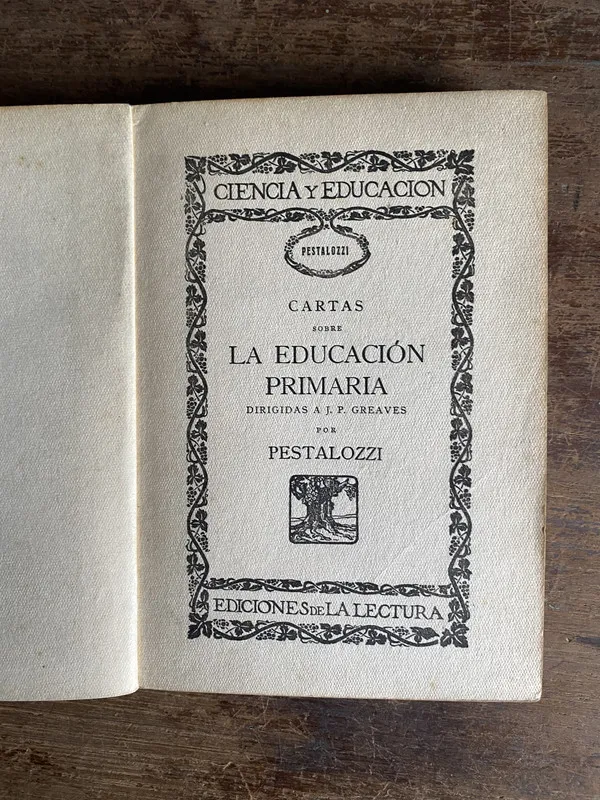 Cartas sobre la Educacion Primaria - Pestalozzi (5m2)