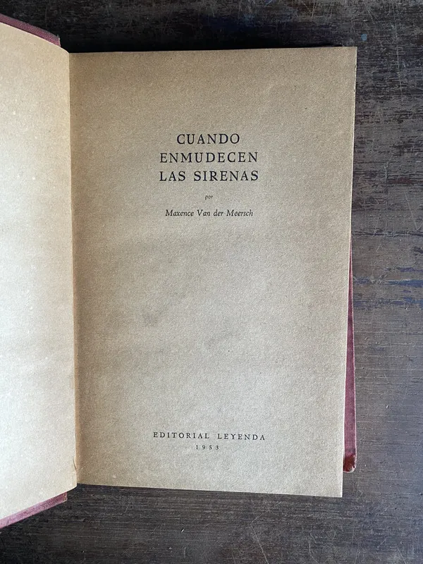 Cuando enmudecen las sirenas - Van der Meersch (5m3)