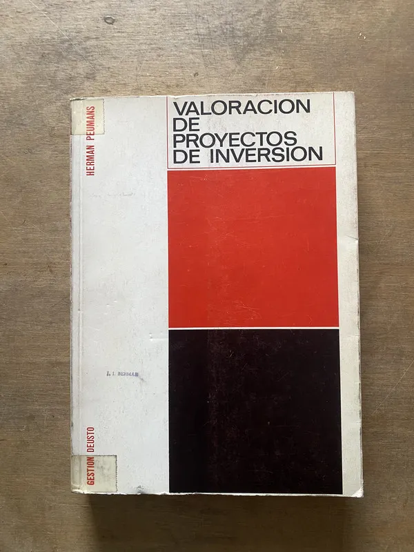 Tapa de Valoracion de Proyectos de Inversion - Peumans Herman (3w6)