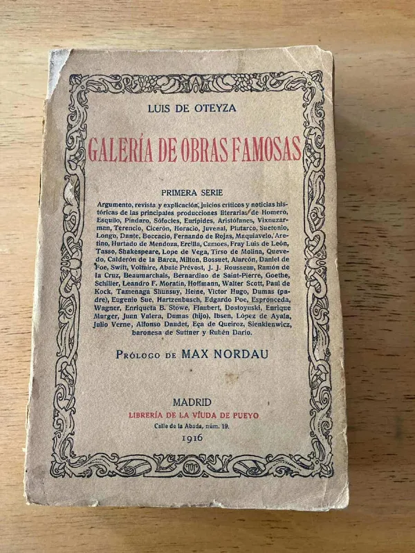 Tapa de Galeria De Obras Famosas - De Oteyza, (C1)