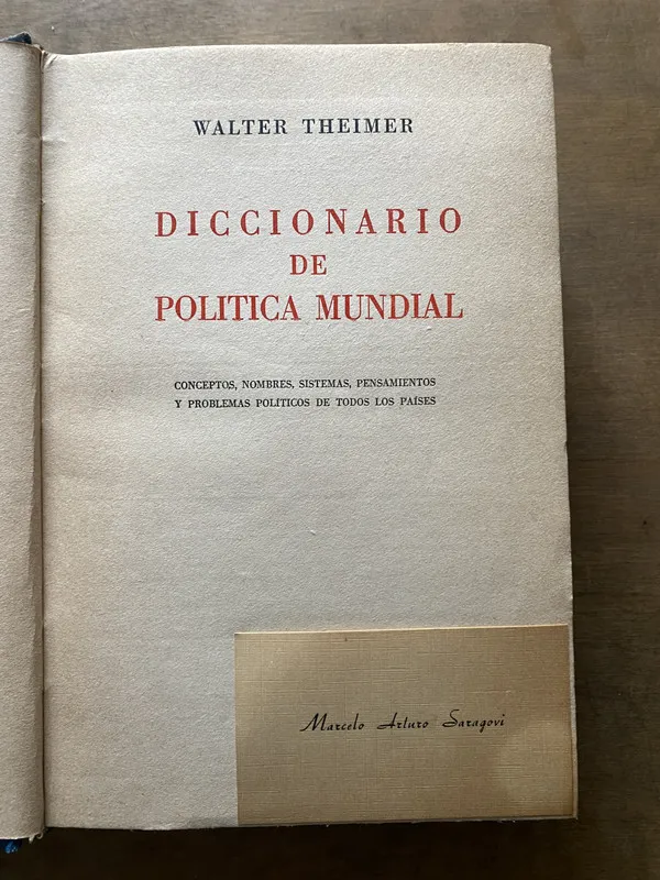 Diccionario de Politica Mundial - Theimer Walter (3t2)
