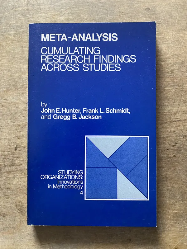 Meta-Analysis: Cumulating Research Findings - Hunter (3t3)