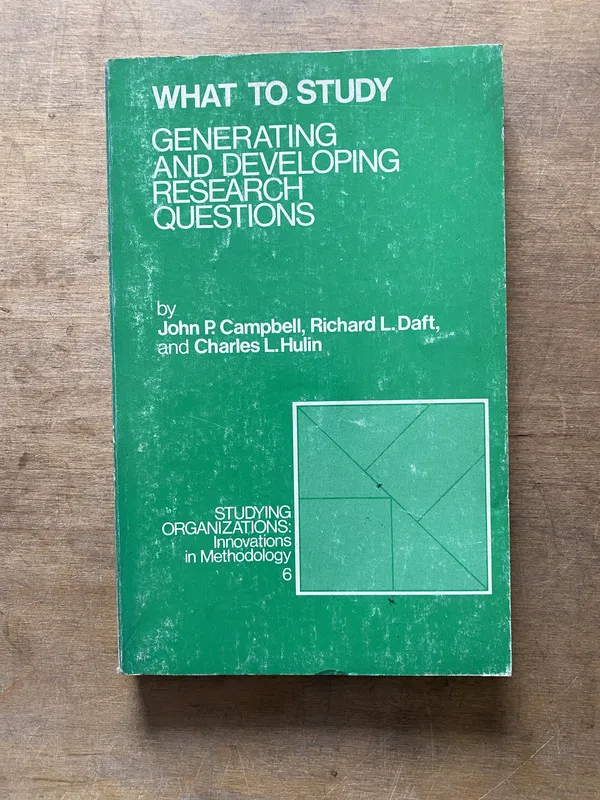 What to Study: Generating and Developing - Campbell (3t3)