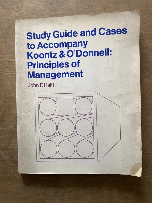 Tapa de Study Guide and Cases to Accompany Koontz & - Halff (3t6)