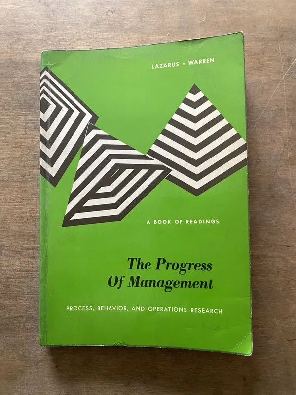 The Progress Of Management - Lazarus • Warren (3t6)