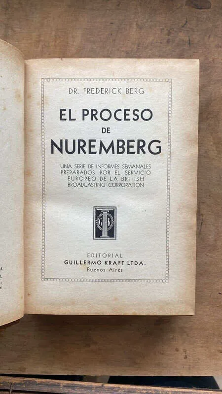 El Proceso De Nuremberg - Berg, Frederick (b2)