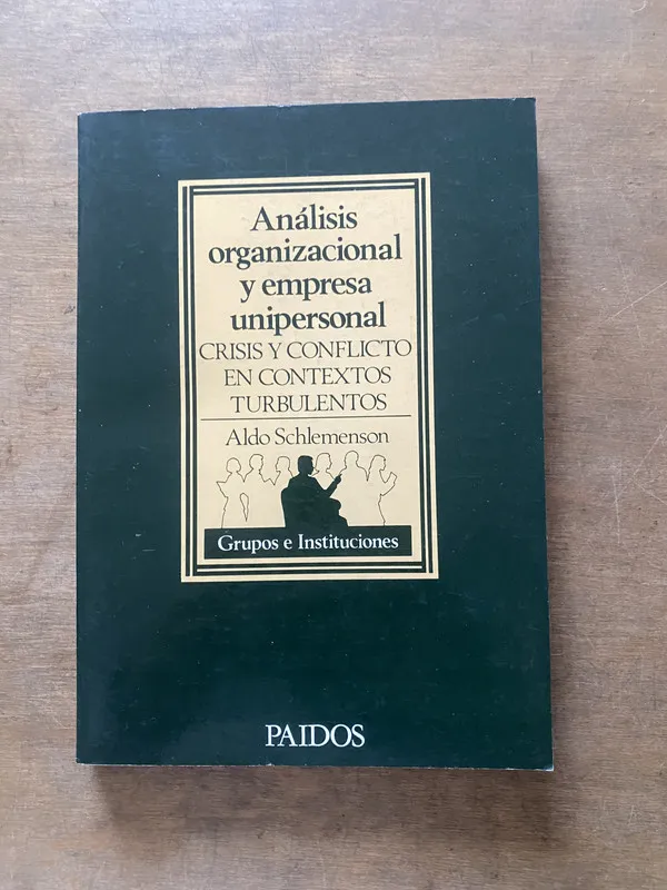 Tapa de Analisis organizacional y empresa - Schlemenson (3s3)