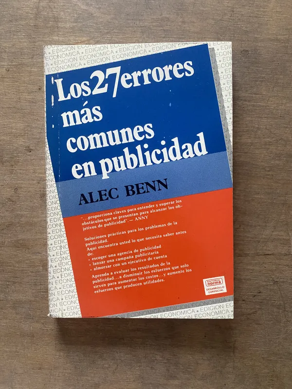 Tapa de Los 27 errores mas comunes en publicidad - Benn Alec (3s4)