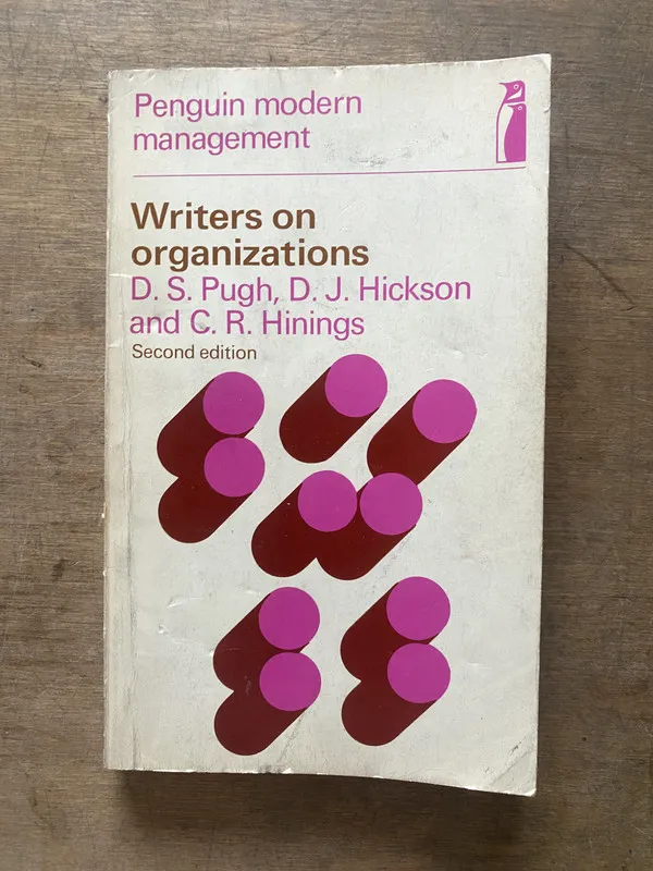 Tapa de Writers on organizations - Pugh (3s4)