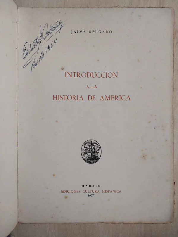Introduccion A La Historia De America - Delgado, Jaime (R5)