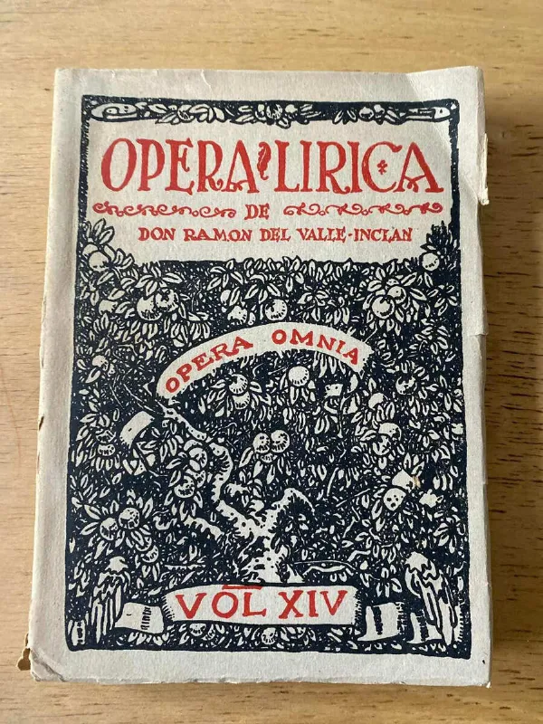 Tapa de Opera Lirica - Del Valle Inclan (y1)