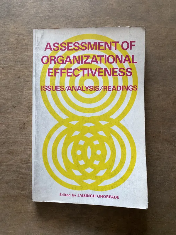 Assessment of Organizational Effectiveness - Ghorpade (3s6)