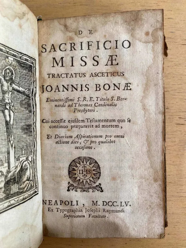 Tapa de De Sacrificio Missae Tractatus Asceticus - Bonae (Ga)