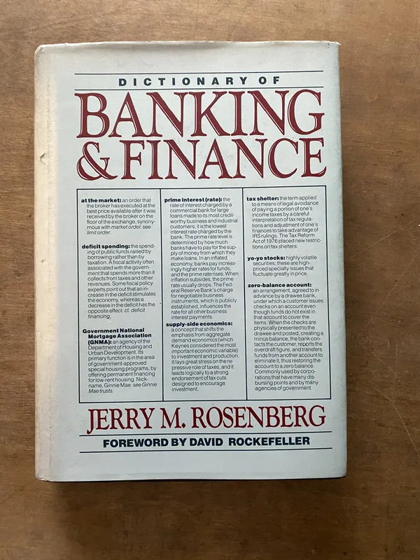 Dictionary of Banking & Finance - Rosenberg Jerry M (3v6)
