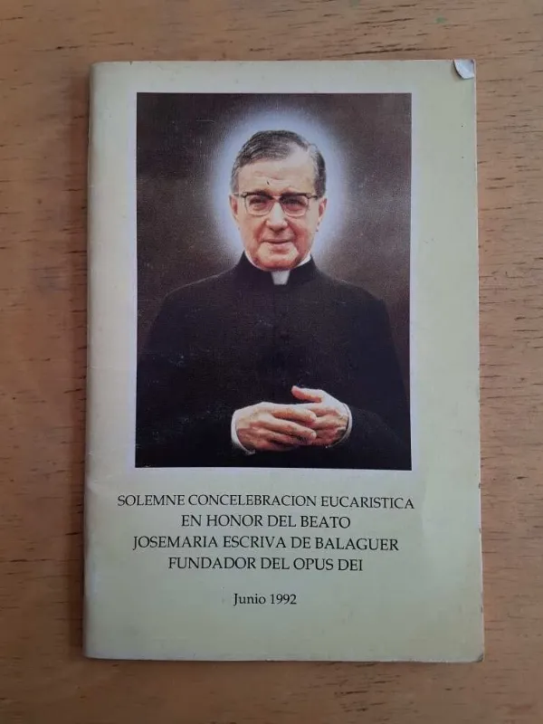 Tapa de Solemne Celebracion Eucaristiva Escriva De Balaguer (k4)
