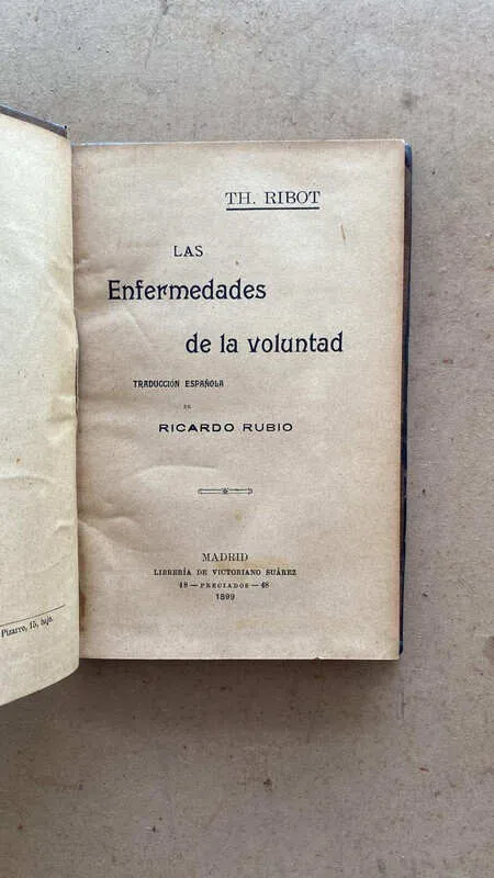 Las Enfermedades De La Voluntad - Ribot, Th. (dd2)