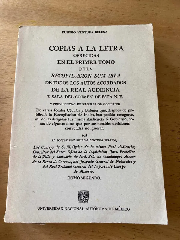 Copias A La Letra - Ventura Beleña (t1)