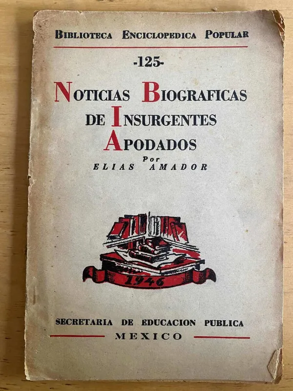 Noticias Biograficas De Insurgentes Apodados - Amador (j3)