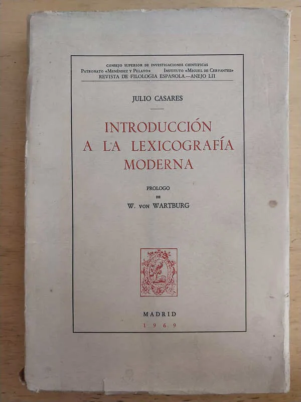 Introduccion A La Lexicografia Moderna - Casares, Julio (Q4)