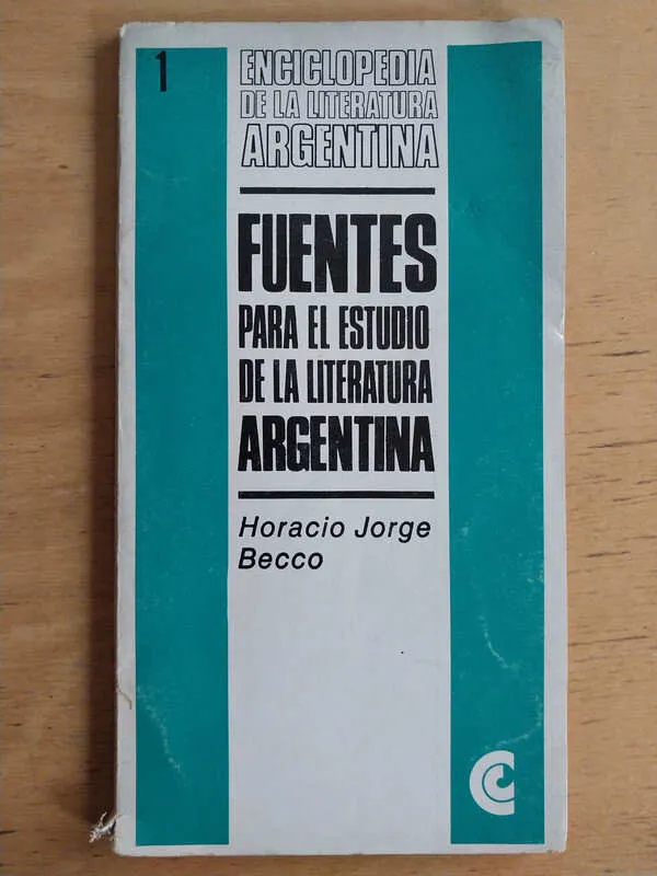 Fuentes Para El Estudio De La Literatura Argent- Becco (i3)