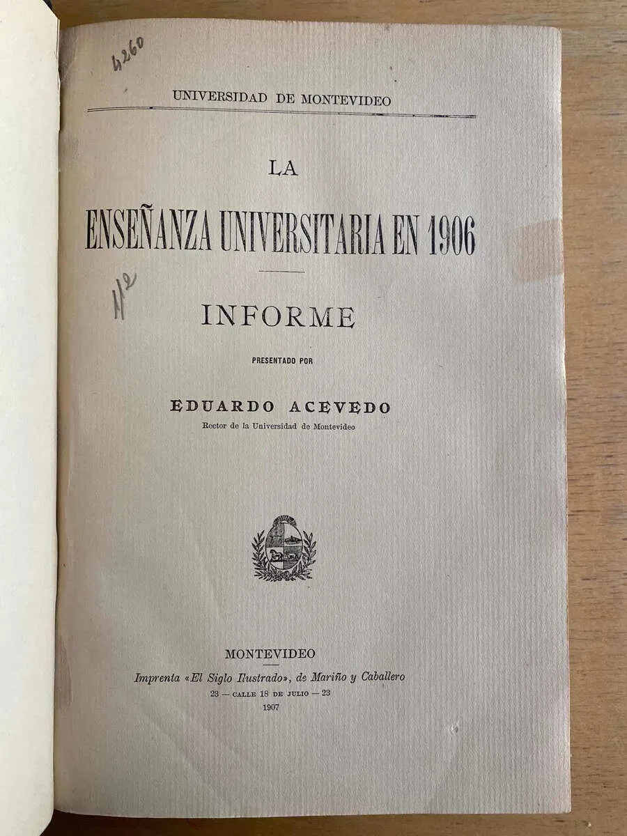La Enseñanza Universitaria En 1906 - Acevedo, Eduardo (e4)