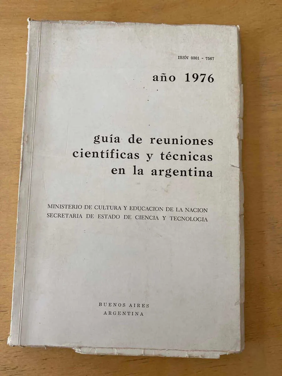 Año 1976 Guia De Reuniones Cientificas Y Tecnicas En (d4)