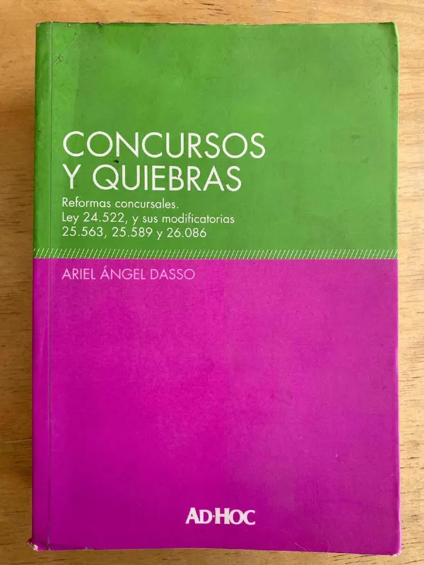 Tapa de Concursos Y Quiebras - Dasso, Ariel Angel (a7)