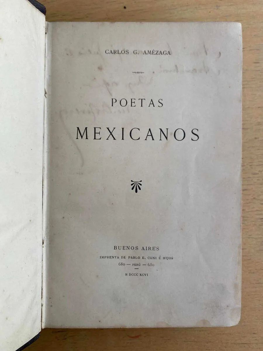 Poetas Mexicanos - Amezaga, Carlos G. (e4)