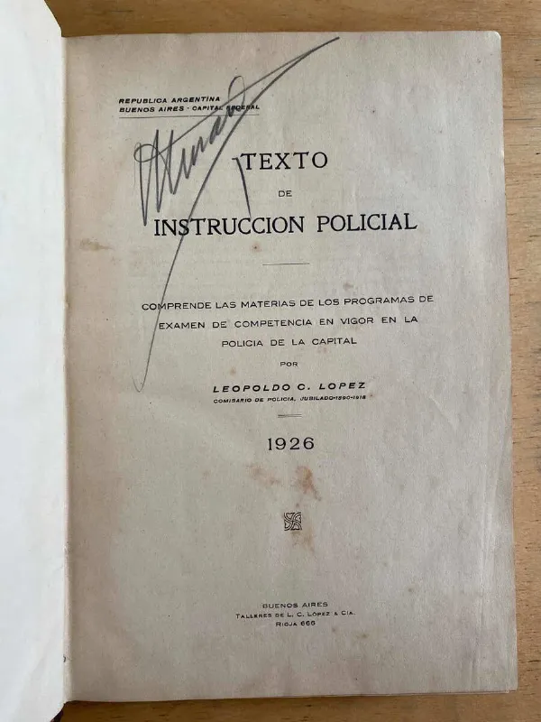 Tapa de Texto De Instrucción Policial - Lopez, Leopoldo (h4)