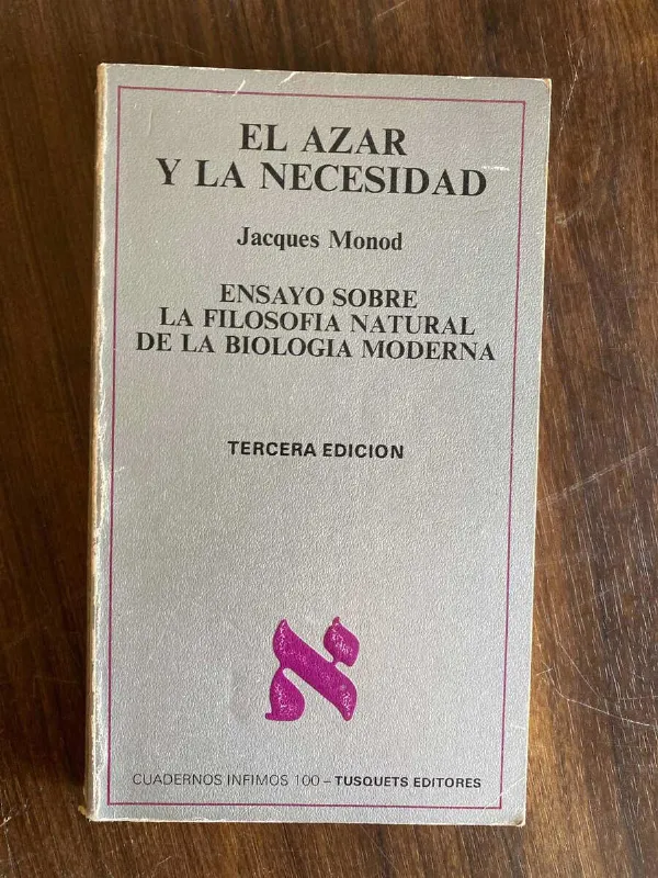 Tapa de El Azar Y La Necesidad - Monod, Jacques (D7)