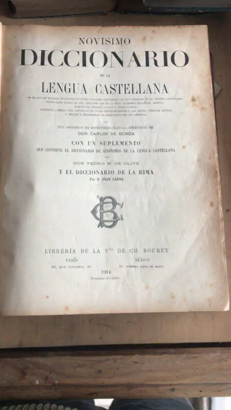 Novisimo Diccionario De La Lengua Castellana - De Ochoa (ñ0)