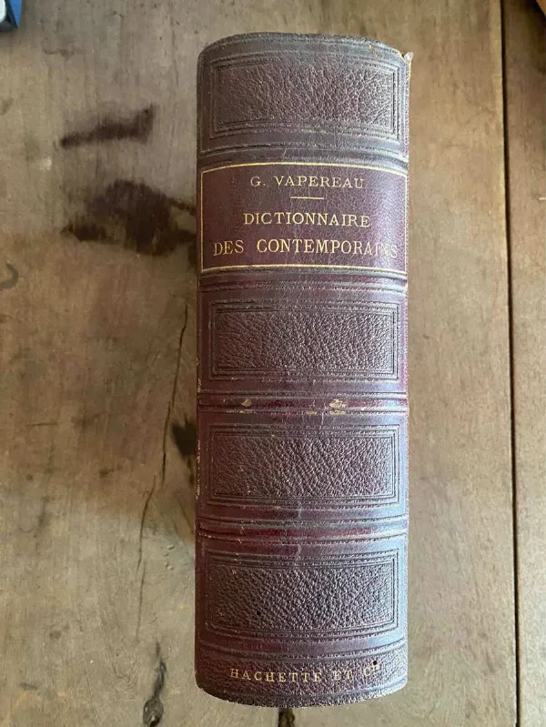 Tapa de Dictionnaire Universel Des Contemporains - Vapereau, G. (b6)