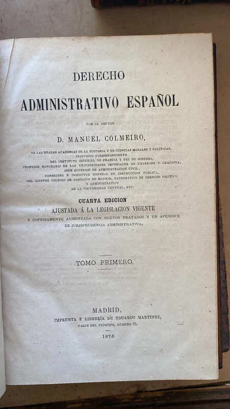 Derecho Administrativo Español - Colmeiro, Manuel (i5)