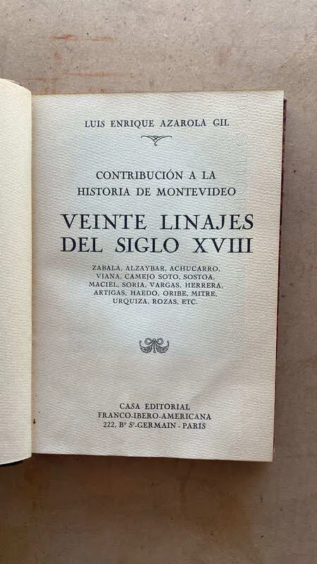 Contribucion A La Historia De Montevideo- Azarola Gil (u3)