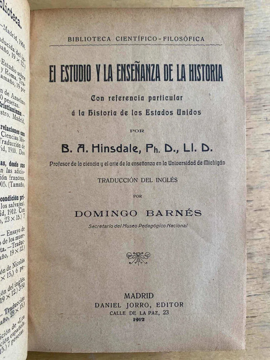 El Estudio Y La Enseñanza De La Historia- Hinsdale. (G3)