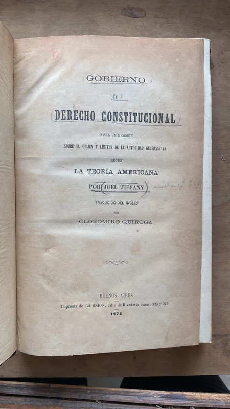 Gobierno Y Derecho Constitucional - Tiffany, Joel (s4)
