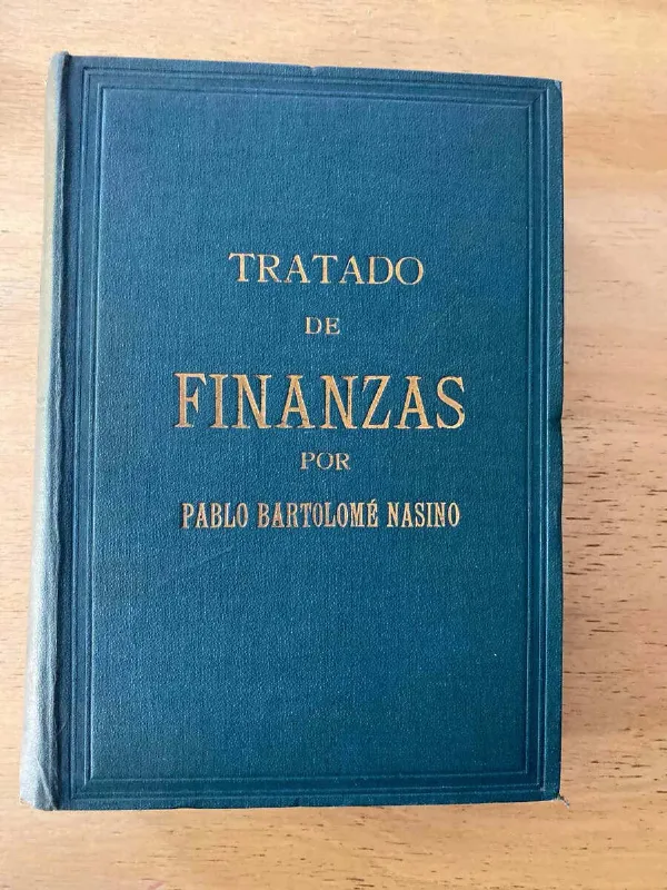 Tapa de Tratado De Finanzas - Nasino, Pablo Bartolome (c2)