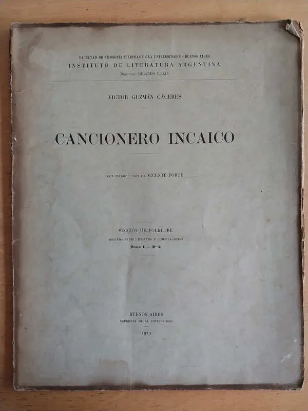 Cancionero Incaico - Guzman Caceres, Victor (Aa7)