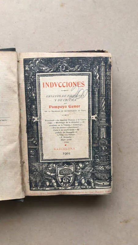 Inducicones. Ensayos De Filosofia Y De Critica - Gener (ñ1)
