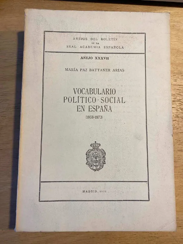 Vocabulario Politico Social En España - Battaner Arias (X1)