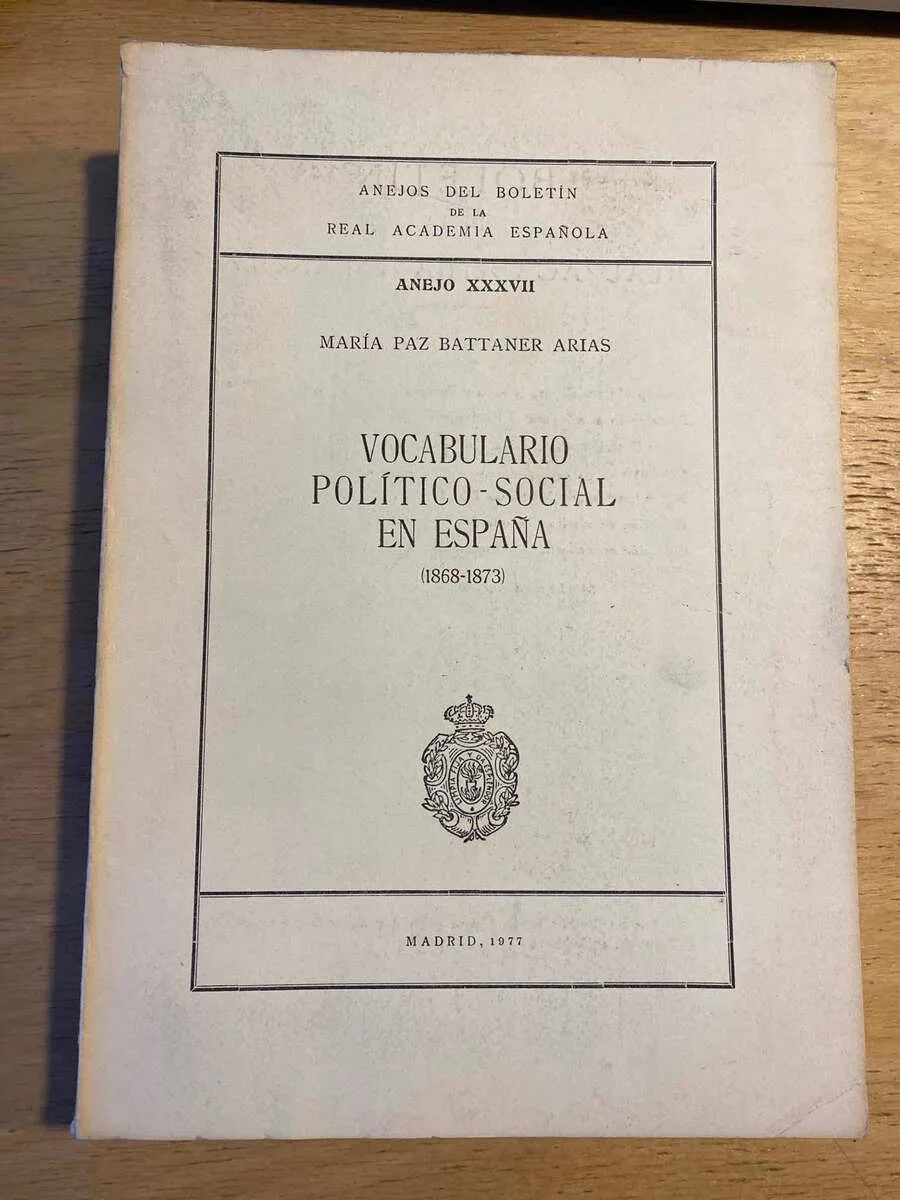 Vocabulario Politico Social En España - Battaner Arias (X1)