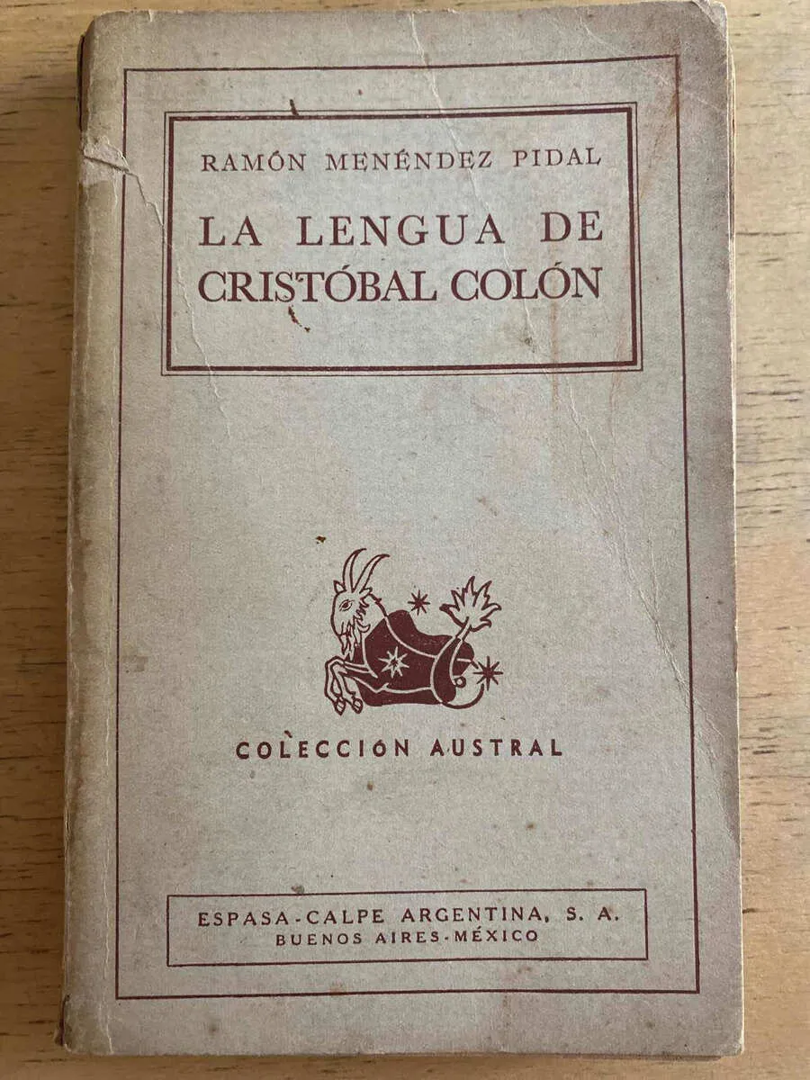 La Lengua De Cristobal Colon - Menendez Pidal, Ramon (h6)
